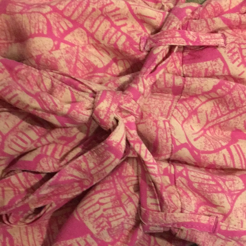 Margaritaville Pink Palm Patterned Wide Leg Pant Overall Jumpsuit Size Small XS - Picture 4 of 16